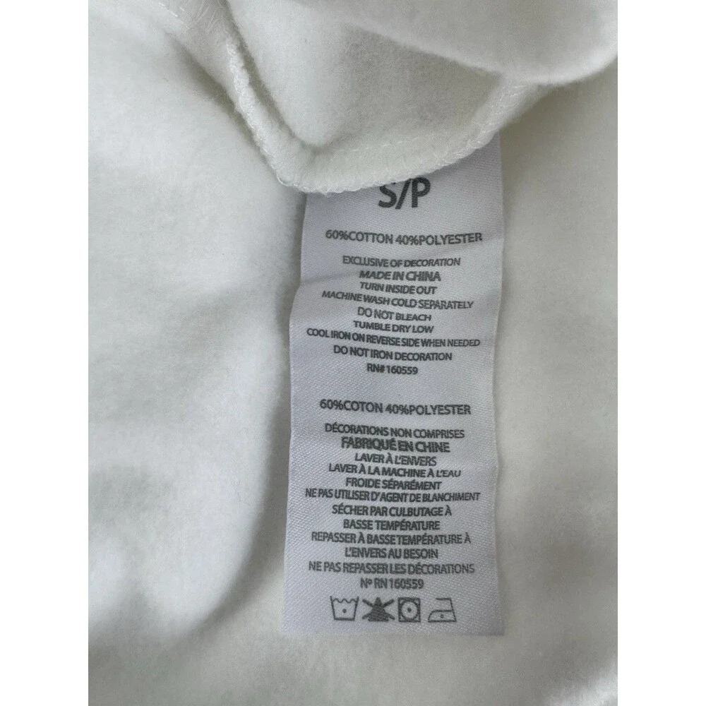 WEAR by Erin Andrews Sweatshirt Small White Yellow Pullover NHL Buffalo Sabres